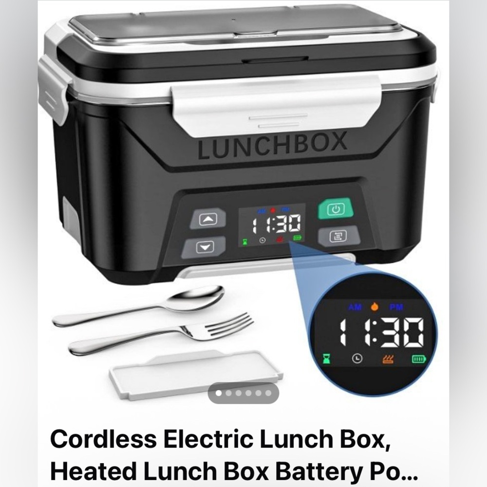 Cordless Electric Lunch Box with Digital Display